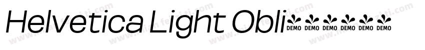 Helvetica Light Obli字体转换